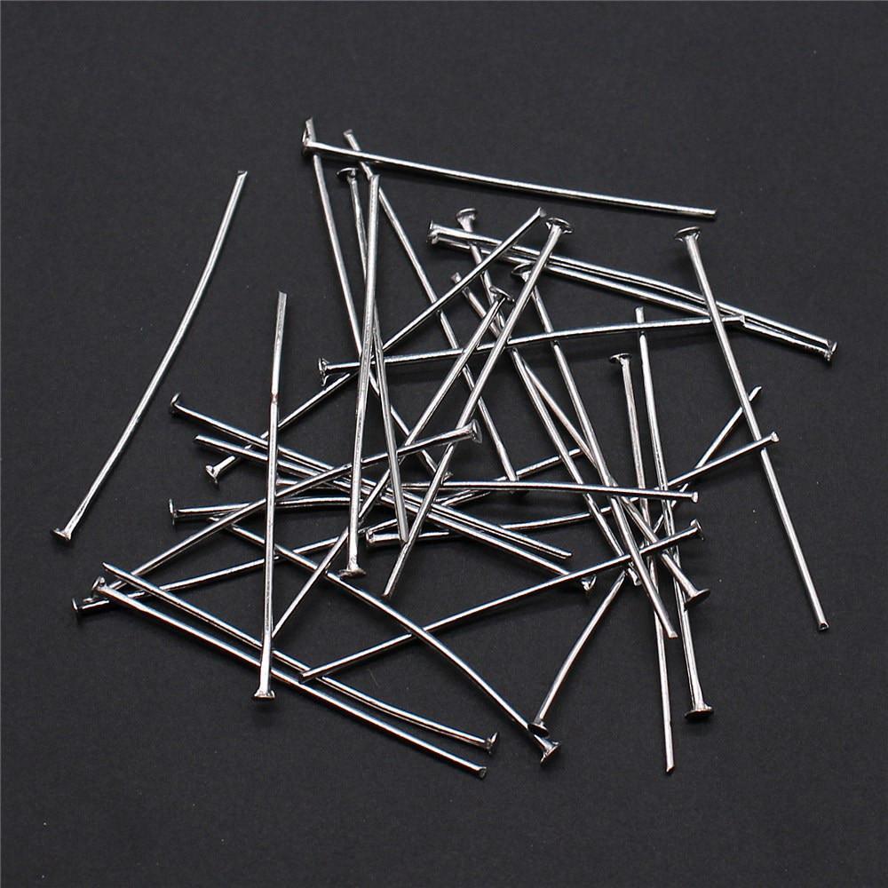 

200шт булавка с плоской головкой, компоненты ювелирных изделий, аксессуары, родиевый цвет, железо 35 мм