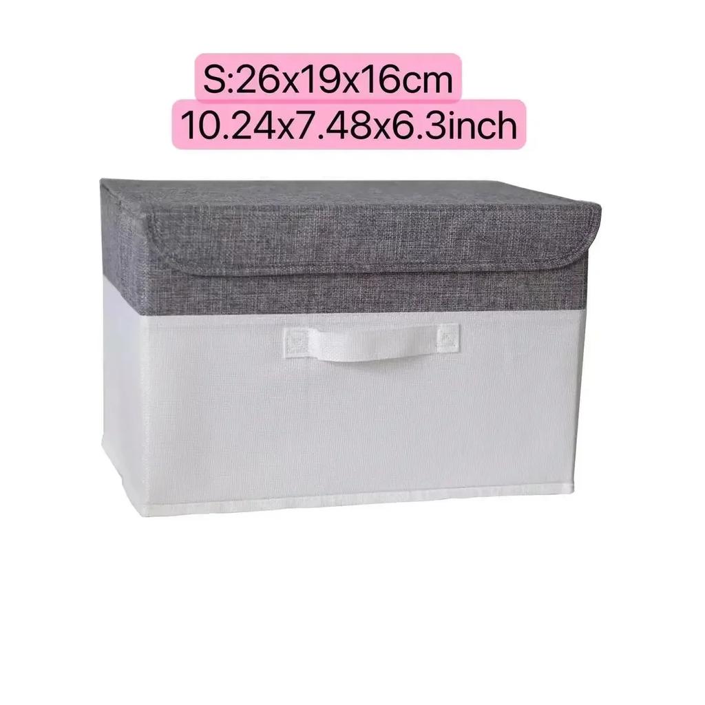 Collapsible Clothing Storage Basket with Lids Large-capacity Foldable Clothing Underwear Socks Storage Box for Storage Shelves