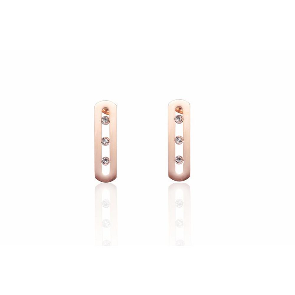 Geometric Jewelry Set: Stainless Steel Diamond-Encrusted Ring, Necklace, Bracelet & Earrings