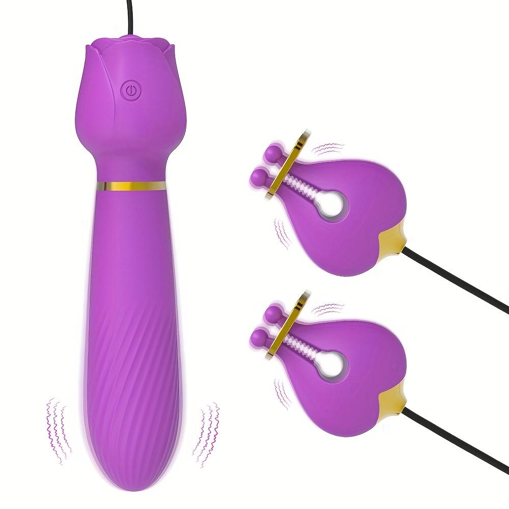 10 Modes Nipple Clamps G Spot Vibrator Breast Clips for Women Nipple Clitoral Stimulator Massager Adult Goods Sex Toy for Couple