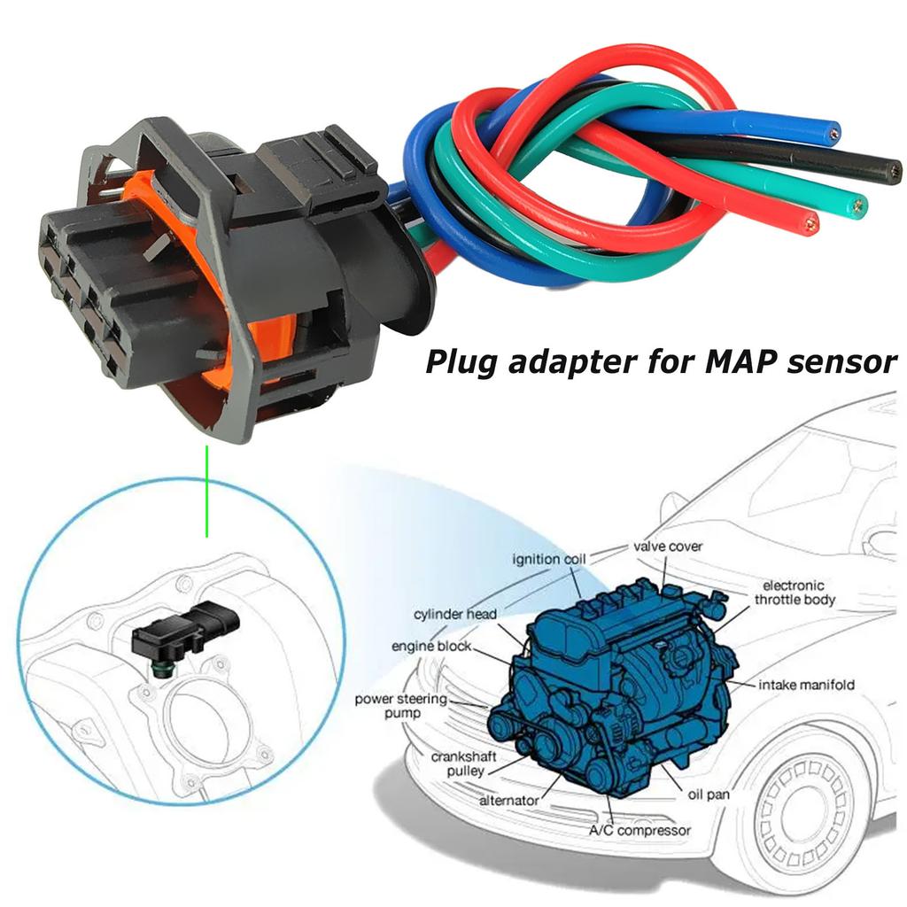 2x MAP Sensor Connector Plug For Fiat Doblo Ducato Fiorino Freemont Grande Punto Idea Linea 500 55206797