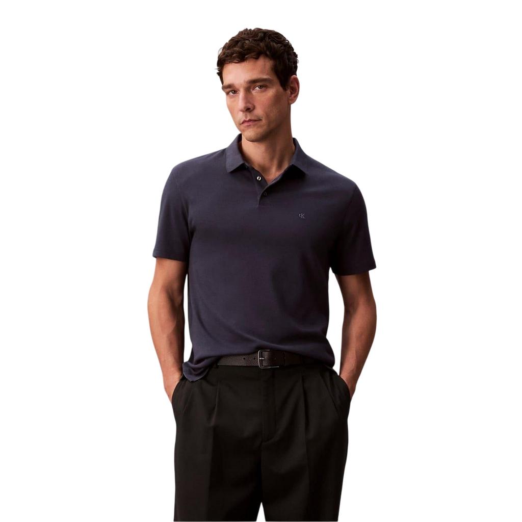 Calvin Klein Mens Pima Cotton Collared Short-Sleeved Polo Shirt