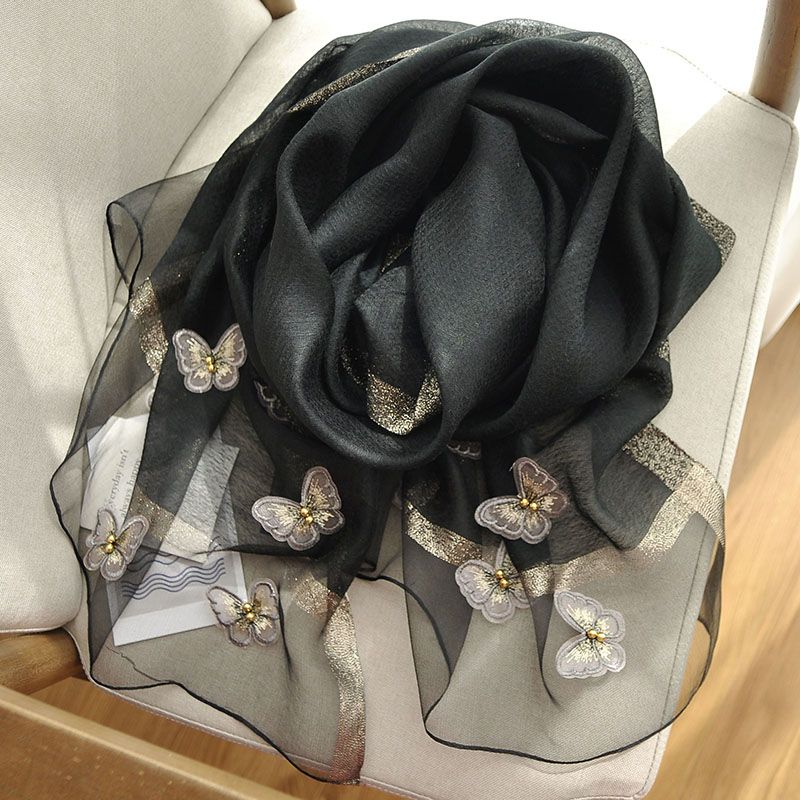 

Роскошный брендовый женский шарф, модные шелковые шарфы с принтом, летние шали и накидки, мягкая женская бандана из пашмины, платок, хиджаб