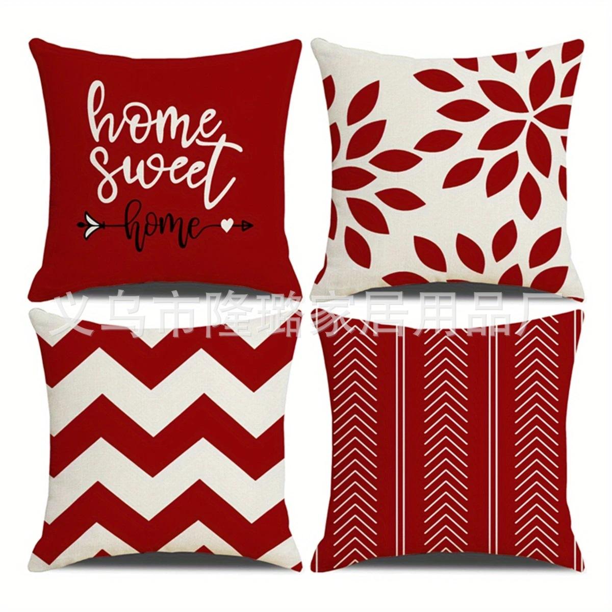 

Linen Geometric Style Modern Print Home Sofa Living Room Pillow Cushion Pillow Case Pillow Case 45 * 45 pillowcase