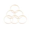 5 Stück 26cm Natürliche Bambusringe Holzkreis Traumfänger Reifen DIY Bastelbedarf Kranzrahmen Makramee Ring für Wandbehang