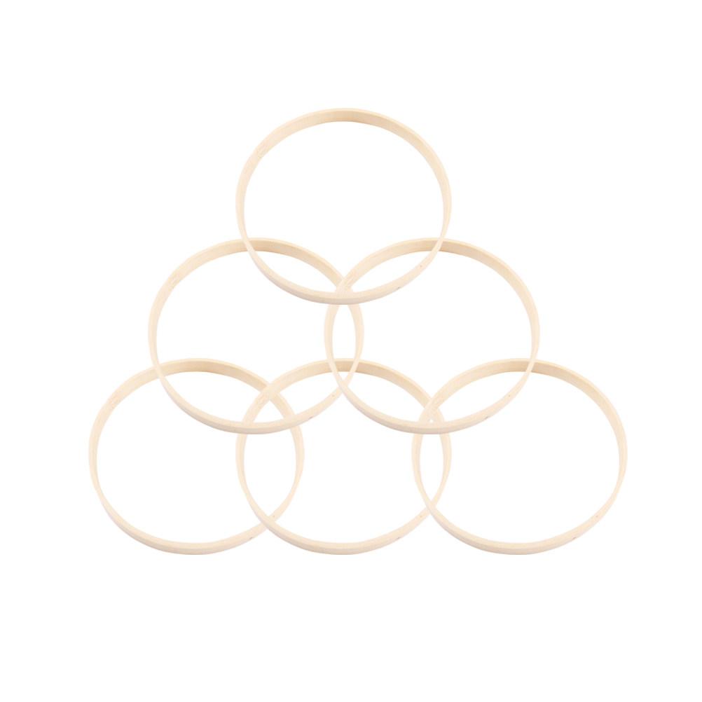 5 Stück 26cm Natürliche Bambusringe Holzkreis Traumfänger Reifen DIY Bastelbedarf Kranzrahmen Makramee Ring für Wandbehang