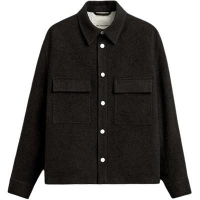 X Collaboration Nanushka AH24 Pull en cachemire à manches longues et fermeture boutonnée avec grand design de poche pour homme marron 6714/308