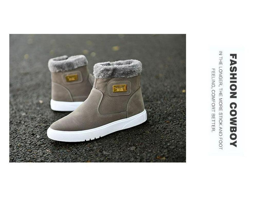 Pánské sněhule ve stylu Korean s fleecovou podšívkou a vysokým svrškem