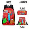 Digital building block backpack, animation primaryschool third and fourth grades light burden reduction, primary and secondary school students storage