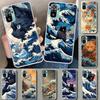 Anime Cat Sea Wave Aesthetic Phone Case Cover for Xiaomi Redmi Note 15 14 13 12 11 Pro Plus 14S 12S 11S 11T 11E 10S 10 Customize