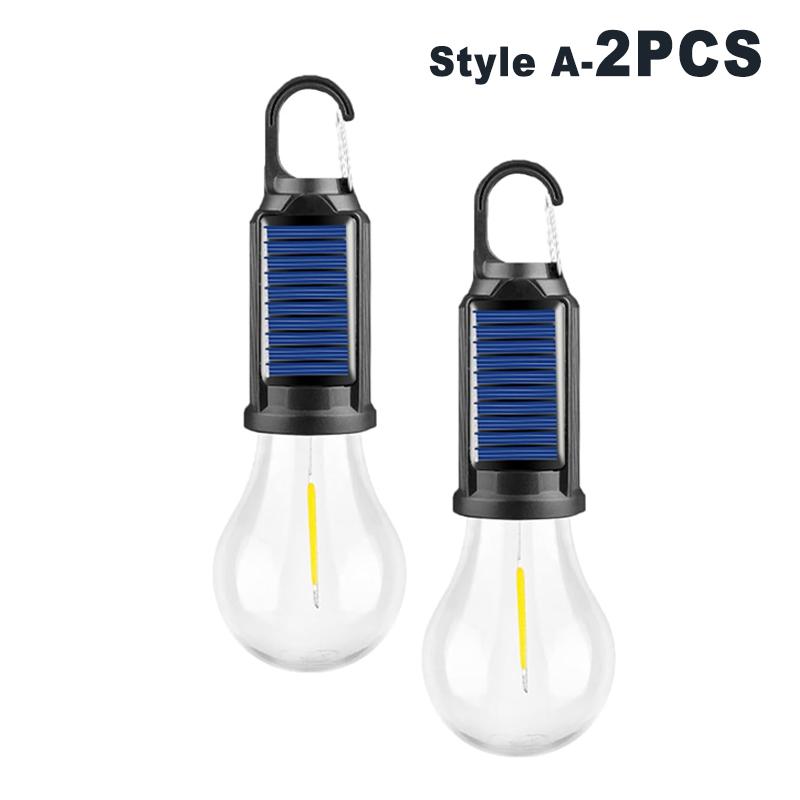 Solar Powered LED Camping Lamp USB Charging LED Lighting Lantern Waterproof Portable Handheld Lamp 100LM for Outdoor BBQ Camping