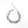 Glory_Arden [Unisex] Surgical Steel 2-Type Chain Double Bracelet / Ghmb-201