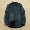 Women's Korean Style Plush Denim Shirt - Autumn/Winter Loose Layered Casual Thick Top