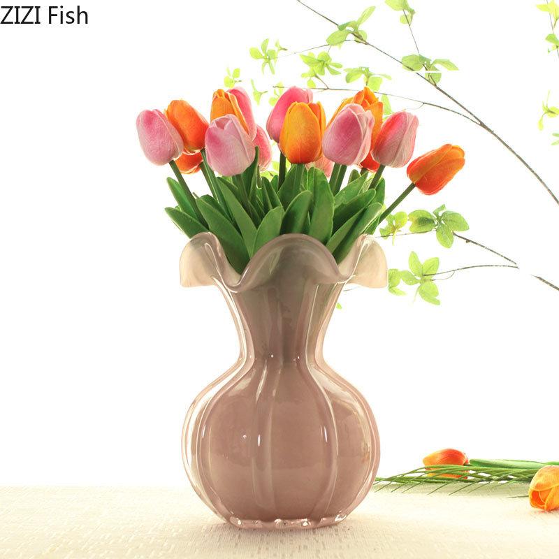 BRLight Luxus Rosa Glasvase Tisch Hydrokultur Vase Handwerk Wohnzimmer Dekoration Blumenarrangement Feiertagsgeschenk HeimdekorationEY