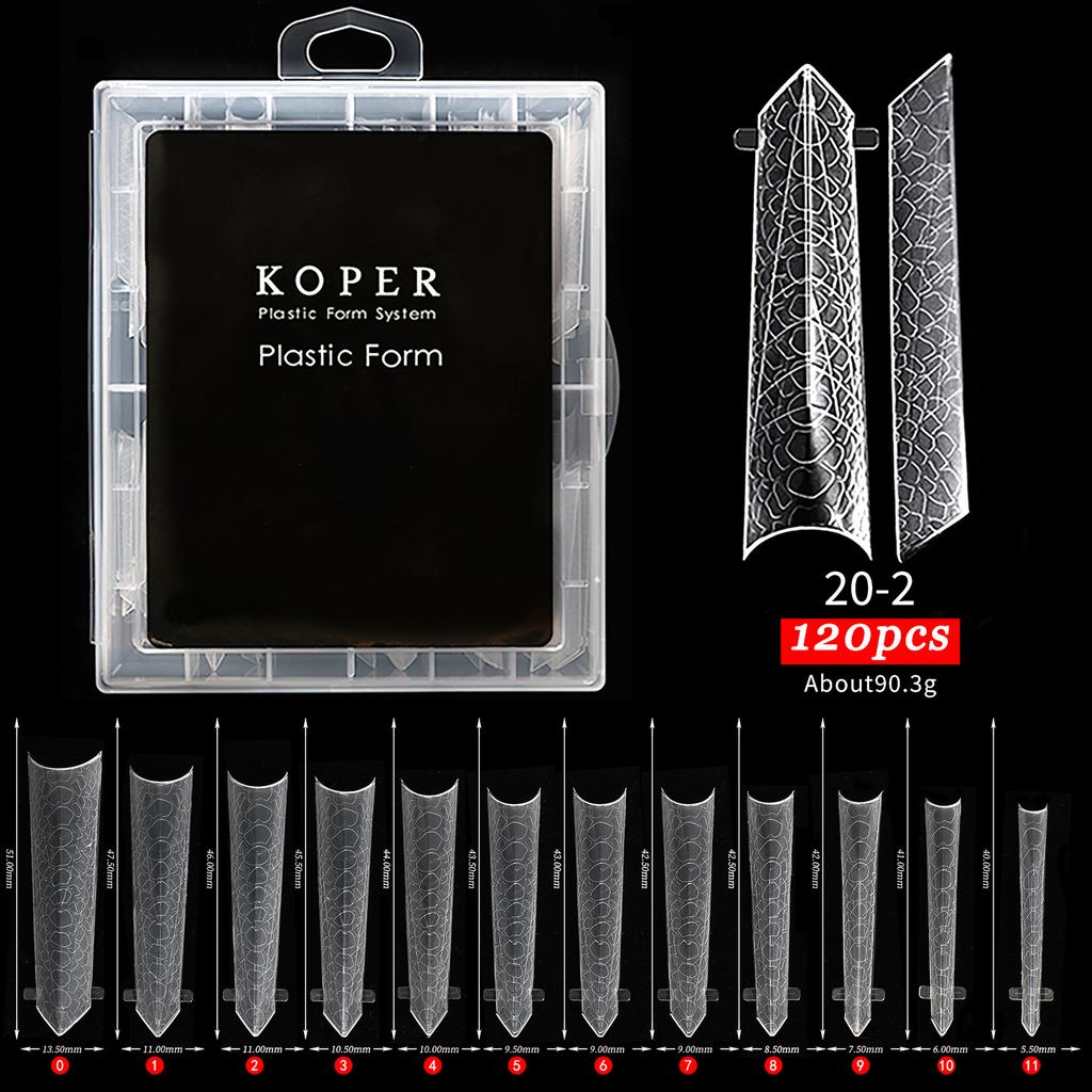 Nail Art Pattern Crystal Nail Mold Crystal Extension Paper Free Rapid Phototherapy Extension Nail Tablets 120 Pieces In A Box