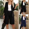 Women's Suit Two-piece Fashion Business Suit Casual Three-quarter Sleeve Cardigan + Shorts 2-piece Set