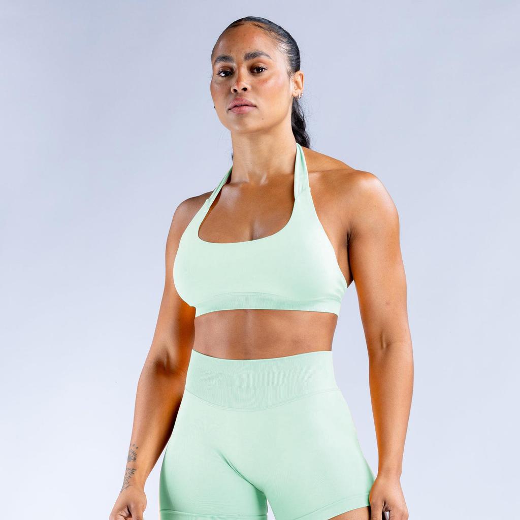 Seamless Backless Halter Yoga Sports Bra – Anti-Exposure, Back Shaping Vest