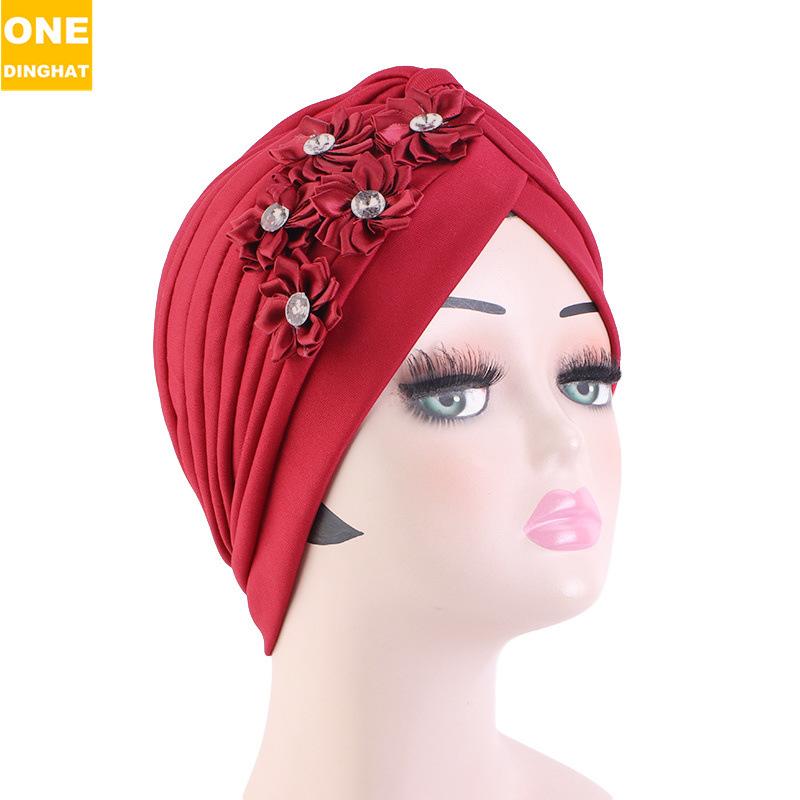 Ethnic Style Flower Accessories Headscarf Hat, Muslim Headscarf Hat, Wedding Hat Jdt-12G