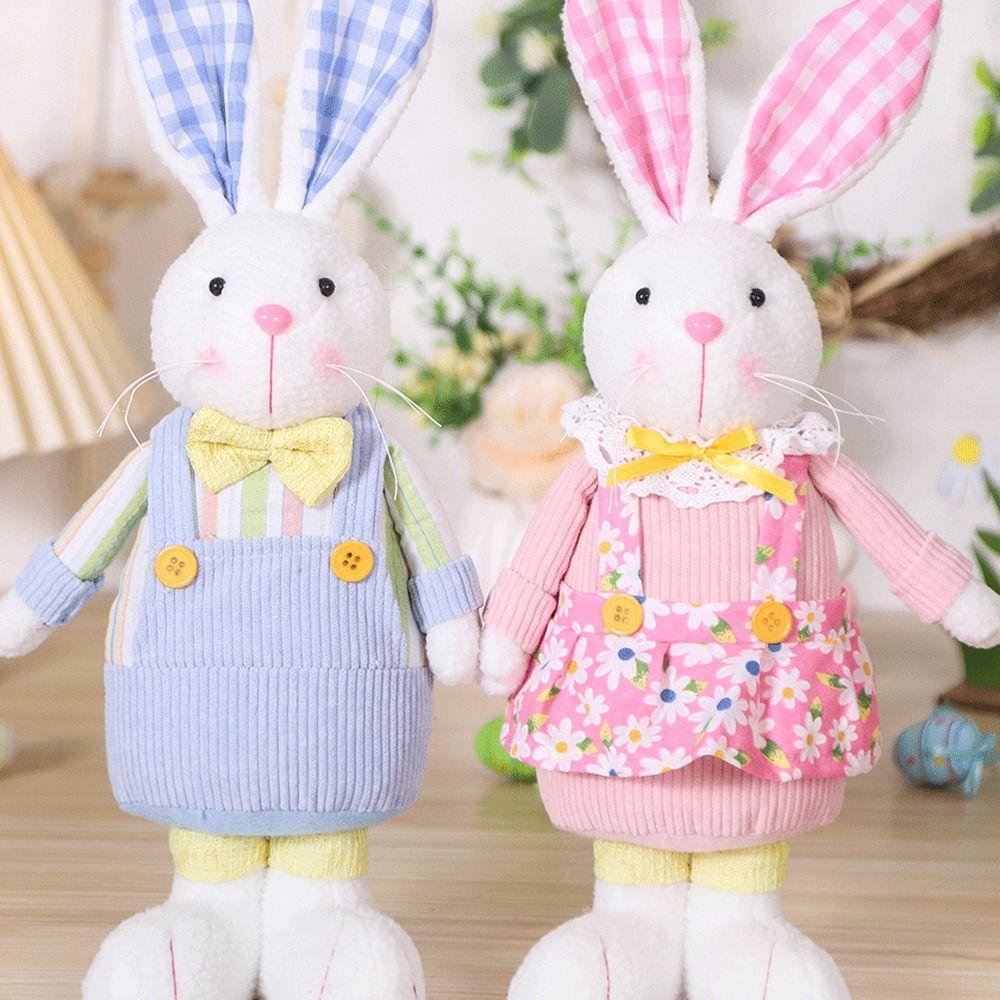 Large Rabbit Doll Ornaments Cute Merry Easter Decoration  Kids Room Decoration