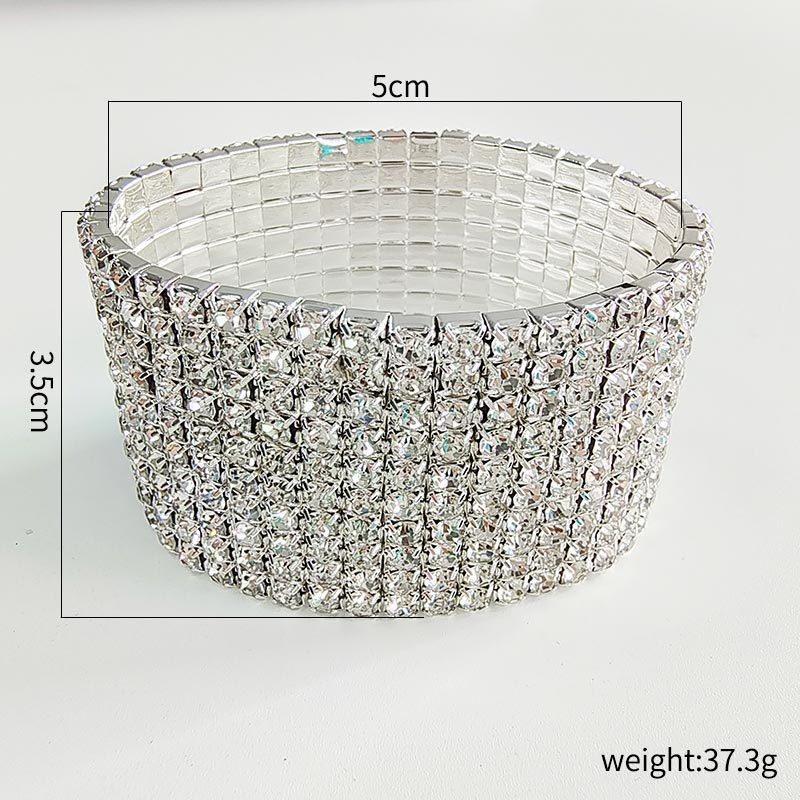 Europe and the United States  Bracelet, Simple INS Style Girl Row Bracelet Female 8 Row Diamond Shiny Combination