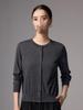 Merino Fine Spun Wool Women's Cardigan: 2026 Spring-Autumn Round Neck, Single-Breasted, Elegant Knit Sweater