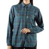 Foxfire Women's TS Melange Check Shirt, Blue, Size S (Japan Size Small), High-Performance Outdoor Shirt, Moisture-Wicking and Quick-Drying