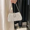 JIAERDI Satin Pleated Evening Handbag Women Fashion Luxury Design Shoulder Bag Ladies Shiny Chain Chic 2025 New Crossbody Bag