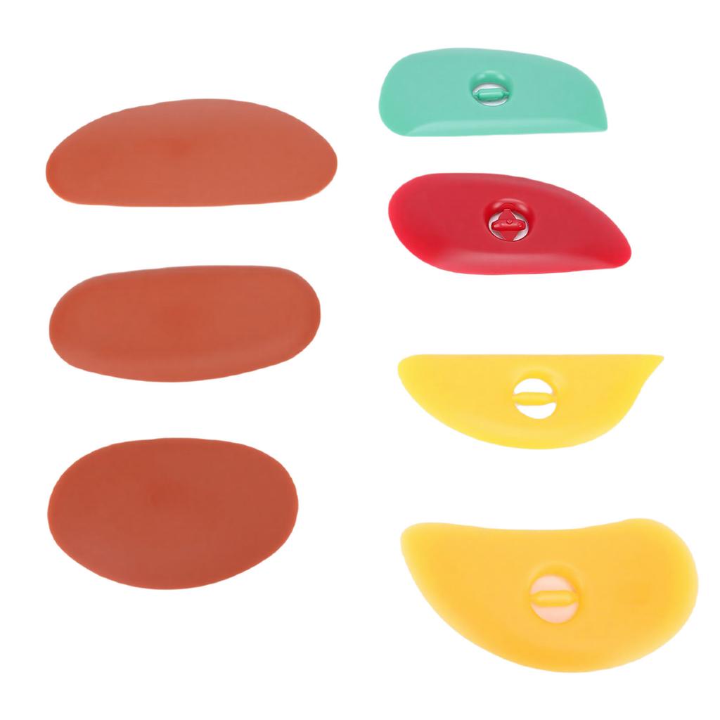 7PCS Pottery Ribs Silicone Shaping Rib Tools for Handcrafting Clay Smoothing and Trimming
