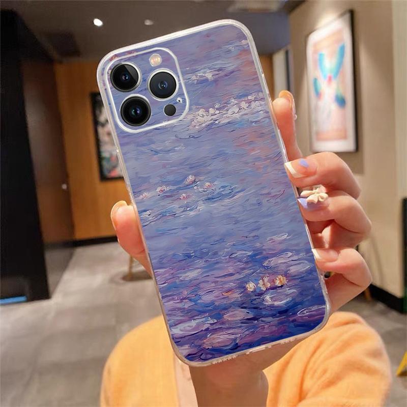 Claude Monet Painting Phone Case For iphone 17 Pro Max Air 16 15 14 13 Pro Max 15 16 Pro 15Plus