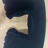 Inflatable Flocked PVC U-shaped Travel Neck Pillow