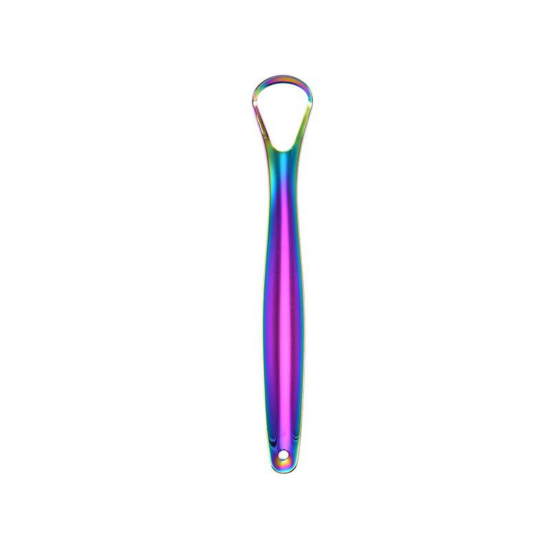 Stainless Steel Titanium Tongue Scraper - Oral Hygiene Tool for Tongue Cleaning