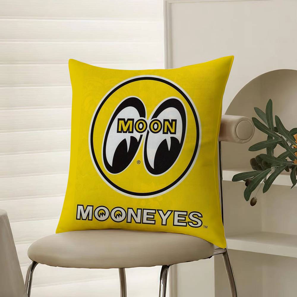 Cute Cartoon M-Mooneyes Pillow Case Comfort Sofa Bed Silky elegant Invisible zipper Decorative cushion cover