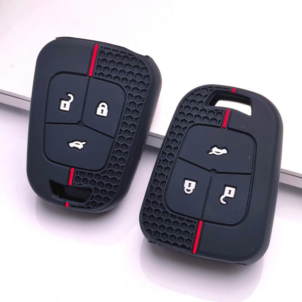 Silicone Key Fob Cover for Chevrolet Cruze Aveo Orlando Captiva Spark for Opel Astra J Insignia Corsa D/E Antara Zafira Mokka, 3-button Flip Remote