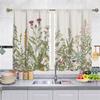 Set of 2 Curtains Kitchen, Short to Pass Triangle Small Curtain Shorts for Small Window Living Room Bistro Country House Style Curtain (70*100cm)