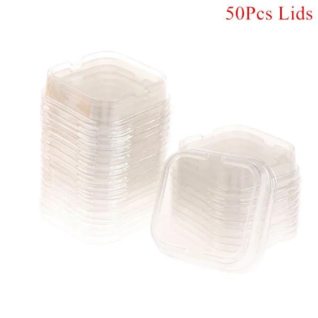 50Pcs 6.5x3.5cm Square Cupcake Paper Oil-proof Chiffon Roll Cake Cup Baking Muffin High Temperature Case Mold