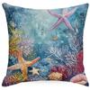 Colorful Marine Life Shell Pillowcase Summer Holiday Beach Hotel Decorative Cushion Cover