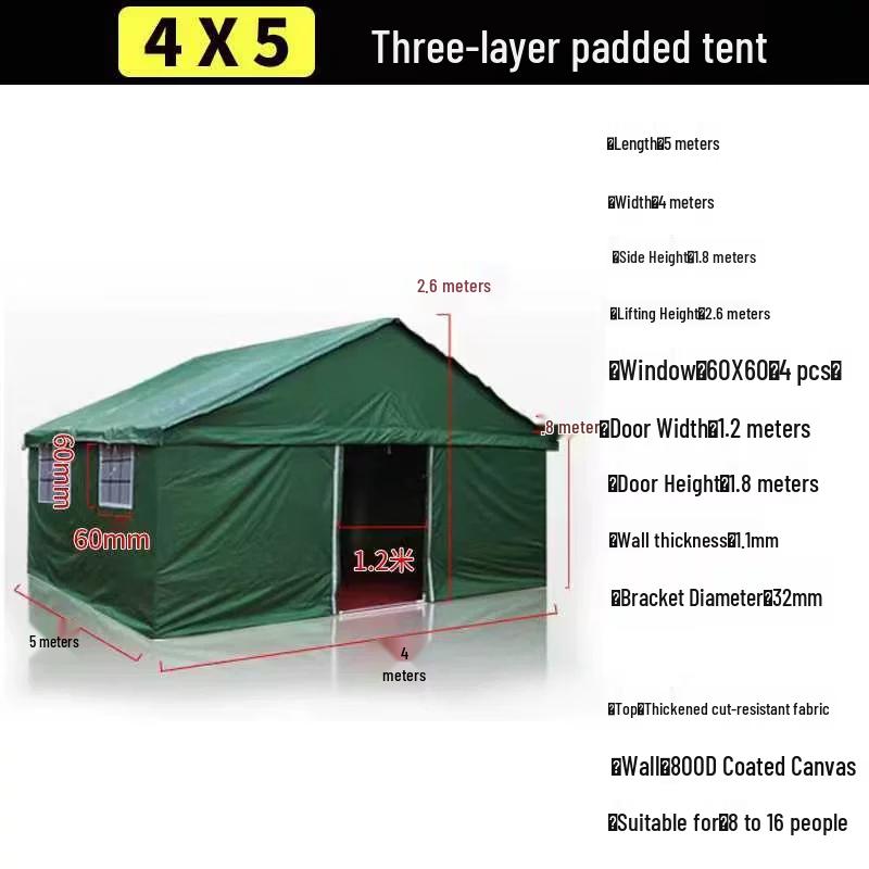 Yuzhan Outdoor Heavy-Duty Insulated Canvas Construction Tent