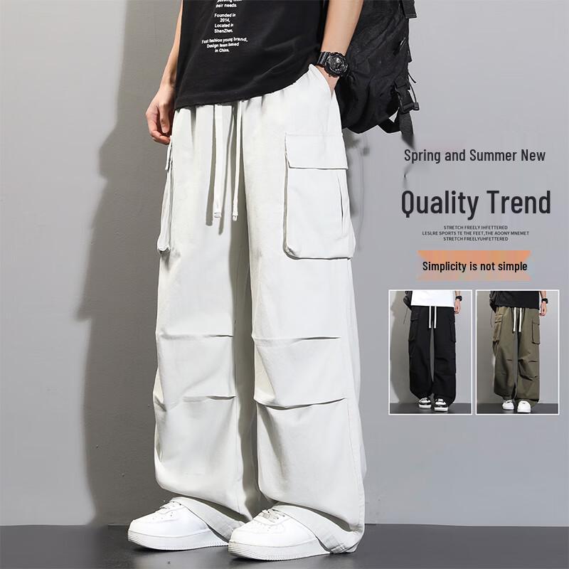 VUUG Men s Cotton Loose Straight Cargo Pants 2XL