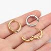 2pcs 4pcs Stainless Steel Hoop Earrings Transparent Crystal Beads Round Ear Clip Fashion DIY Jewelry Earrings Supplies Wholesale