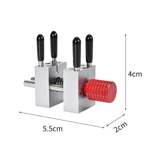 zhihu Mini Metal Vise, Plastic Model Tool, Desktop Vise, High Precision, Clamps and Fixes Plastic Models, Small Workbench (Red)