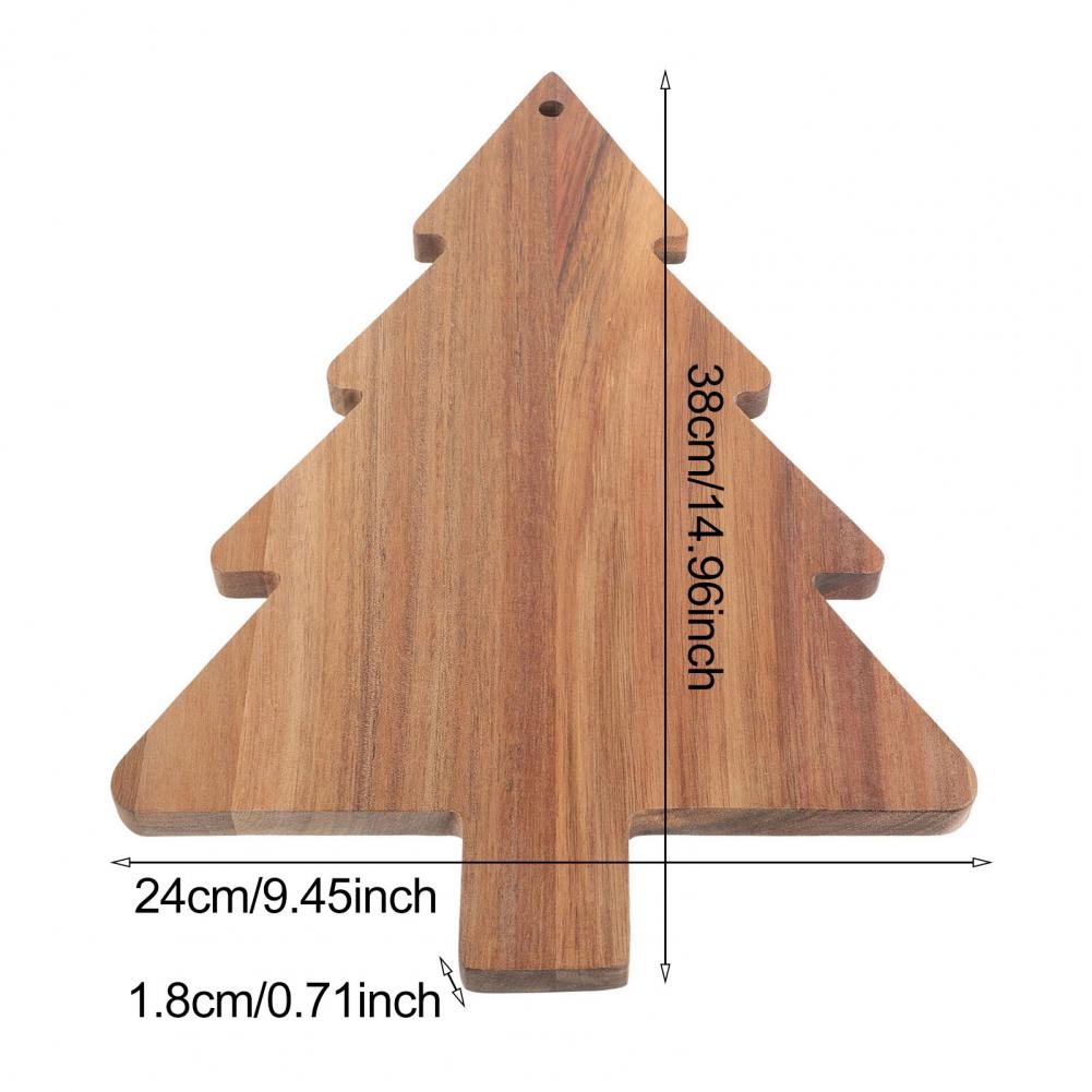 Christmas Tree Serving Board Wooden Cutting Board Sushi Tray Kitchen Charcuterie Chopping Board Party Fruit Plate Home Decor