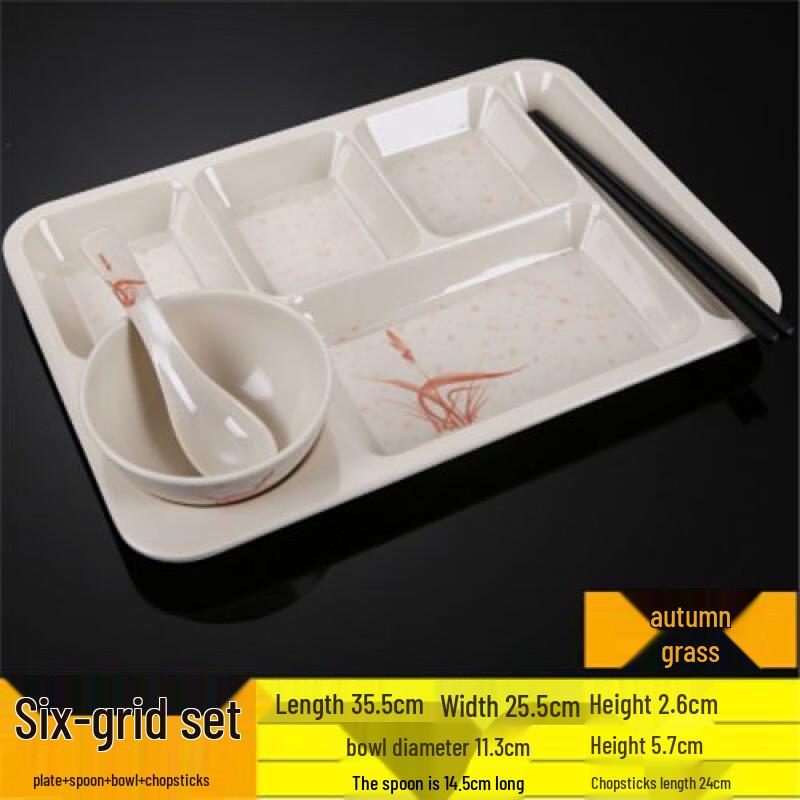 Jijun Commercial Melamine Multi-Compartment Dinner Plate