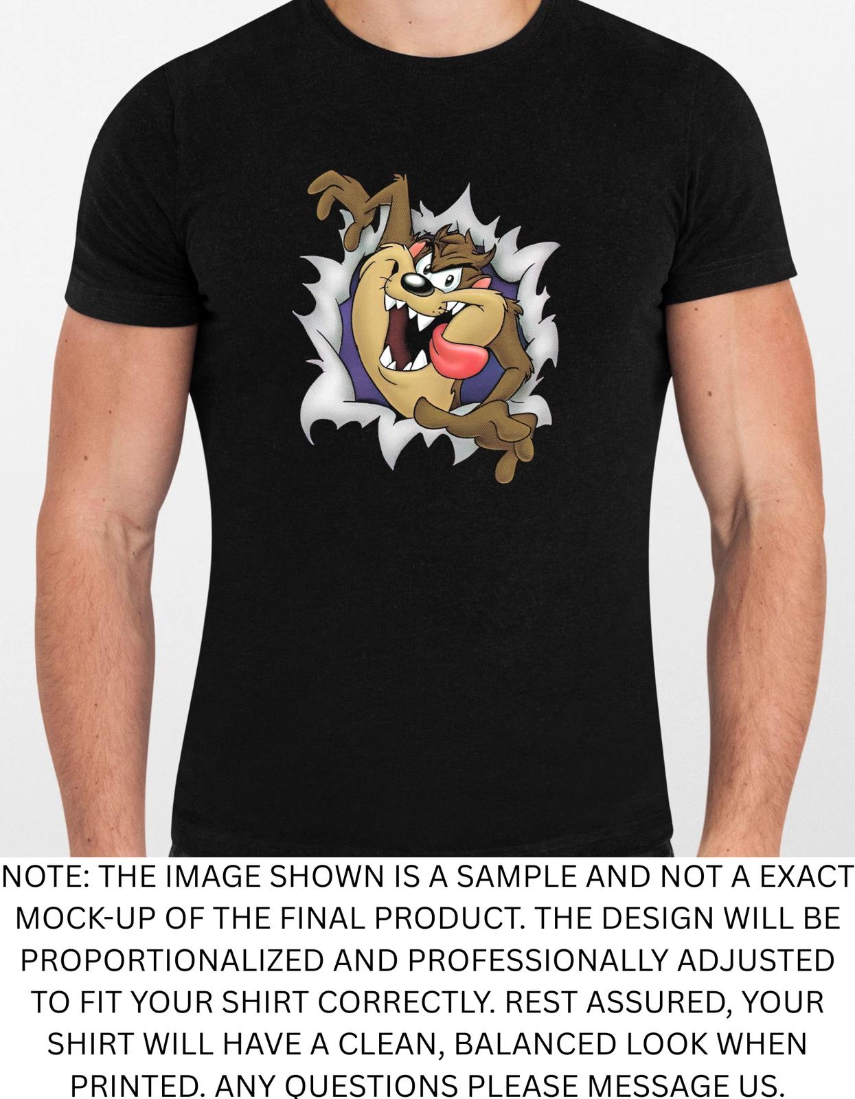 Men s and Women s T-shirts Taz Cartoon Character Bursting Graphic M