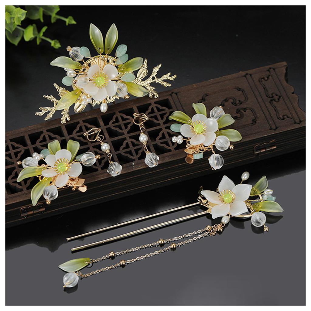 Vintage Chinesischer Stil Haarschmuck Set Für Damen Elegant Maiglöckchen Quaste Haarnadel Haarspangen Exquisiter Haarkamm