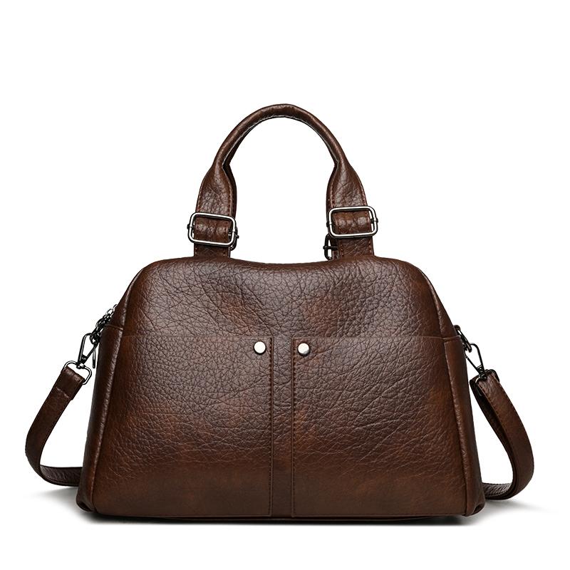 Bolsa Tote Grande Capacidade PU Feminina Multicompartimentos para o Dia a Dia Ombro Transversal