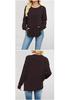 2026 European & American Women's Solid Color Knit Pullover - Autumn/Winter Loose Fit, Round Neck Sweater.