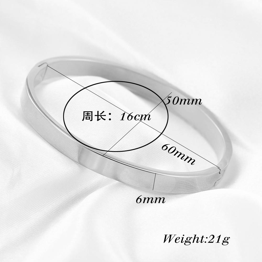 VQYSKO 6mm Stainless Steel Glossy Custom Bracelet Adjustable Couple Ladies Jewelry Decoration Gift Ladies Accessories
