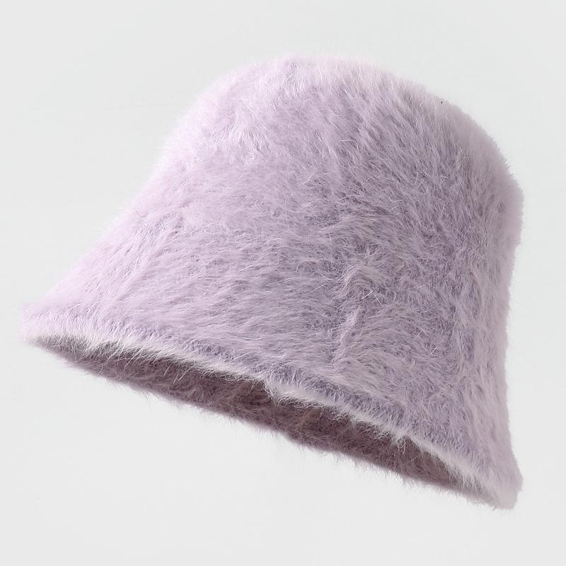

Элегантные панамы из меха кролика в корейском стиле для женщин — теплые зимние панамы в японском стиле, идеально подходящие для осени и зимы. Thick Fur, No Leaking Threads