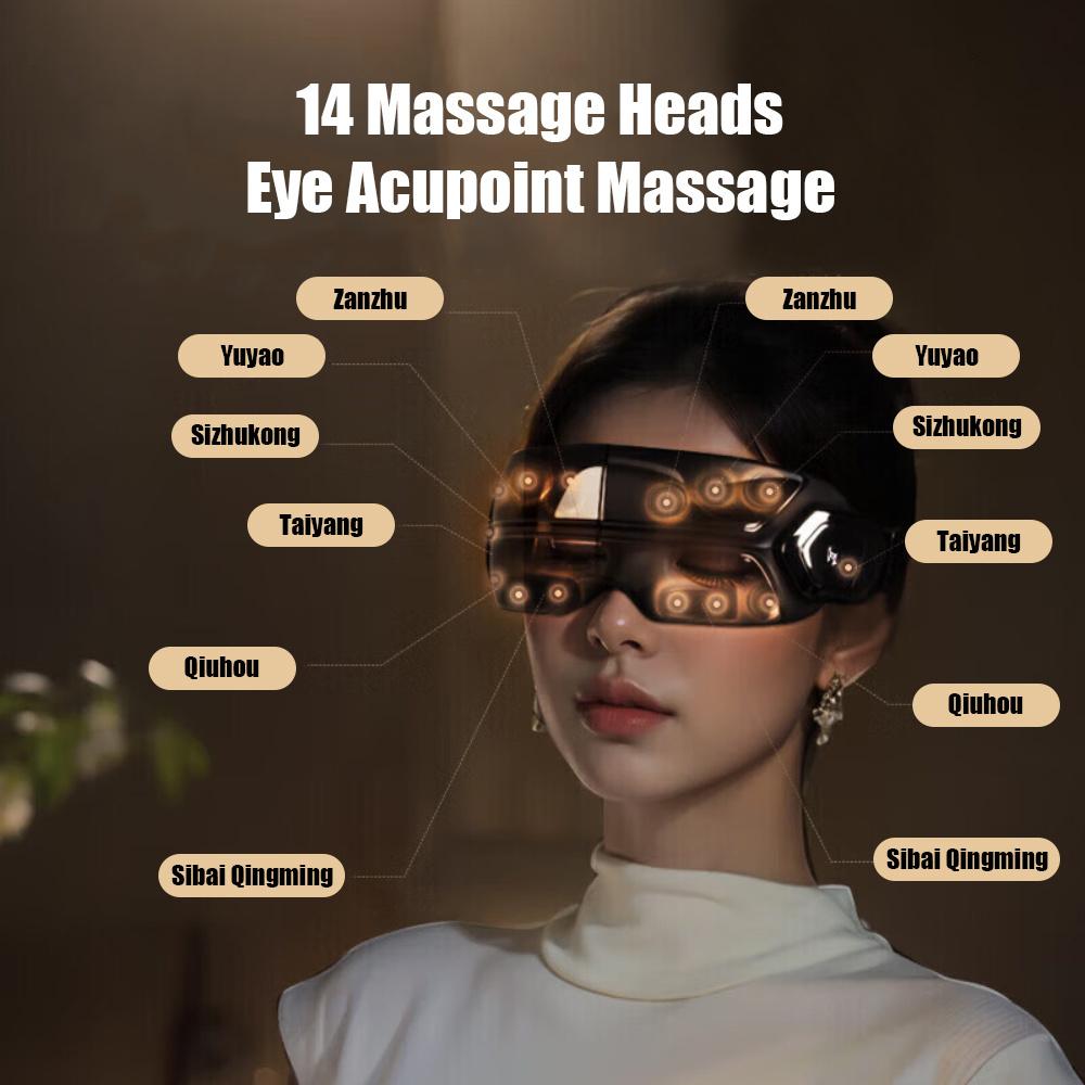 Atomized Steam Eye Massager Bone Conduction Bluetooth Music Airbag Pressure Vibrator Smart Eye Massage Instrument Foldable