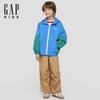 Boys' 2025 Fall Colorblock Hooded Jacket